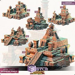 Terrain Essentials Exteriors Aztec Temple Campaign STL Miniatures