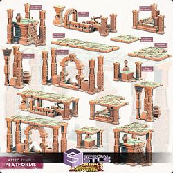 Terrain Essentials Exteriors Aztec Temple Campaign STL Miniatures