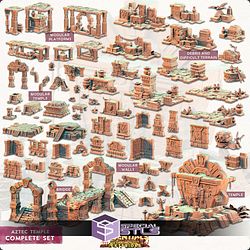 Terrain Essentials Exteriors Aztec Temple Campaign STL Miniatures