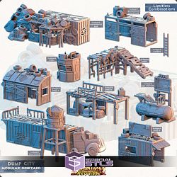 Terrain Essentials Exteriors Dump City Campaign STL Miniatures