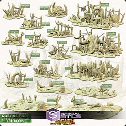 Terrain Essentials Exteriors Goblins Fort Campaign STL Miniatures