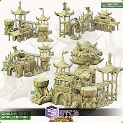 Terrain Essentials Exteriors Goblins Fort Campaign STL Miniatures