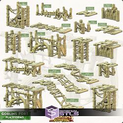 Terrain Essentials Exteriors Goblins Fort Campaign STL Miniatures