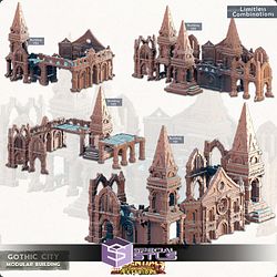Terrain Essentials Exteriors Gothic City Campaign STL Miniatures