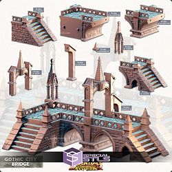 Terrain Essentials Exteriors Gothic City Campaign STL Miniatures