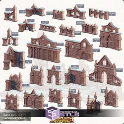Terrain Essentials Exteriors Gothic City Campaign STL Miniatures
