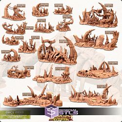 Terrain Essentials Exteriors Orcs Field Campaign STL Miniatures