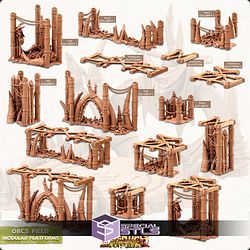 Terrain Essentials Exteriors Orcs Field Campaign STL Miniatures