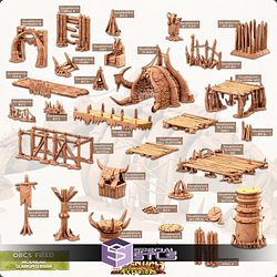 Terrain Essentials Exteriors Orcs Field Campaign STL Miniatures