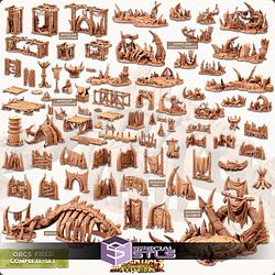 Terrain Essentials Exteriors Orcs Field Campaign STL Miniatures