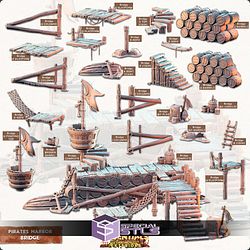 Terrain Essentials Exteriors Pirate Harbor Campaign STL Miniatures