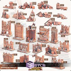 Terrain Essentials Exteriors Pirate Harbor Campaign STL Miniatures