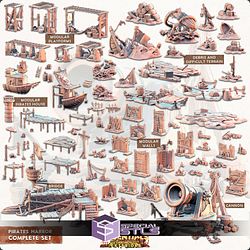 Terrain Essentials Exteriors Pirate Harbor Campaign STL Miniatures