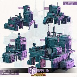 Terrain Essentials Exteriors Scifi City Campaign STL Miniatures