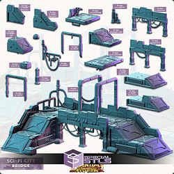 Terrain Essentials Exteriors Scifi City Campaign STL Miniatures