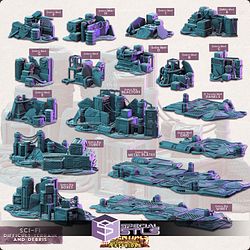 Terrain Essentials Exteriors Scifi City Campaign STL Miniatures