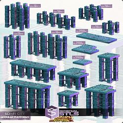Terrain Essentials Exteriors Scifi City Campaign STL Miniatures