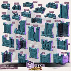 Terrain Essentials Exteriors Scifi City Campaign STL Miniatures