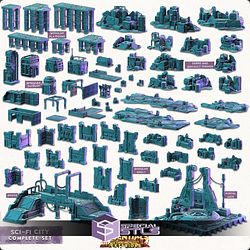 Terrain Essentials Exteriors Scifi City Campaign STL Miniatures