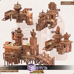Terrain Essentials Exteriors Steampunk Workshop Campaign STL Miniatures