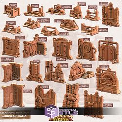 Terrain Essentials Exteriors Steampunk Workshop Campaign STL Miniatures
