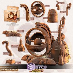 Terrain Essentials Exteriors Steampunk Workshop Campaign STL Miniatures