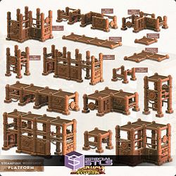 Terrain Essentials Exteriors Steampunk Workshop Campaign STL Miniatures