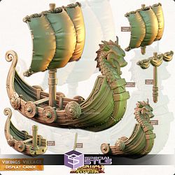 Terrain Essentials Exteriors Vikings Village Campaign STL Miniatures