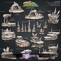 Terrain Essentials Nature Cave Terrain Campaign STL Miniatures