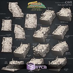 Terrain Essentials Nature Cave Terrain Campaign STL Miniatures