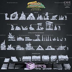 Terrain Essentials Nature Cave Terrain Campaign STL Miniatures