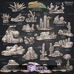 Terrain Essentials Nature Desert Terrain Campaign STL Miniatures