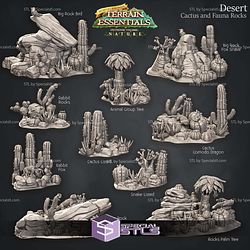 Terrain Essentials Nature Desert Terrain Campaign STL Miniatures