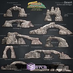 Terrain Essentials Nature Desert Terrain Campaign STL Miniatures