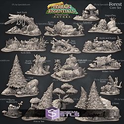 Terrain Essentials Nature Forest Terrain Campaign STL Miniatures