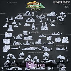 Terrain Essentials Nature Frostlands Terrain Campaign STL Miniatures