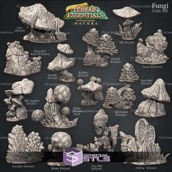 Terrain Essentials Nature Fungi Terrain Campaign STL Miniatures