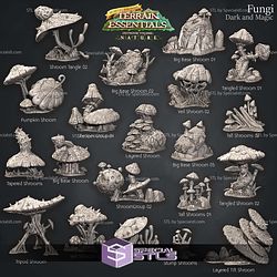 Terrain Essentials Nature Fungi Terrain Campaign STL Miniatures