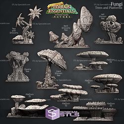 Terrain Essentials Nature Fungi Terrain Campaign STL Miniatures