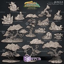 Terrain Essentials Nature Jungle Terrain Campaign STL Miniatures