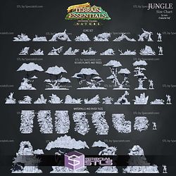 Terrain Essentials Nature Jungle Terrain Campaign STL Miniatures
