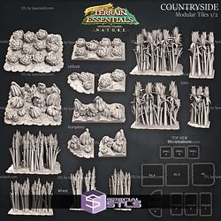 Terrain Essentials Nature Meadows Terrain Campaign STL Miniatures