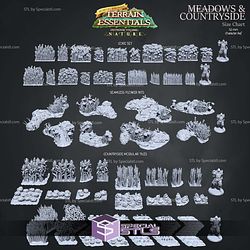 Terrain Essentials Nature Meadows Terrain Campaign STL Miniatures