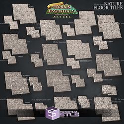 Terrain Essentials Nature Nature Floor Tiles Campaign STL Miniatures