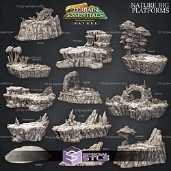 Terrain Essentials Nature Nature Platforms Campaign STL Miniatures