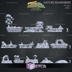 Terrain Essentials Nature Nature Platforms Campaign STL Miniatures