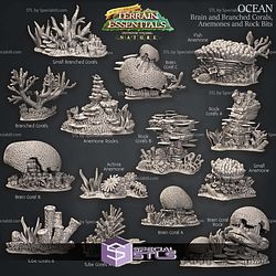 Terrain Essentials Nature Ocean Terrain Campaign STL Miniatures