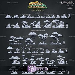Terrain Essentials Nature Savanna Terrain Campaign STL Miniatures