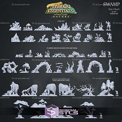 Terrain Essentials Nature Swamp Terrain Campaign STL Miniatures