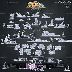 Terrain Essentials Nature Volcano Terrain Campaign STL Miniatures